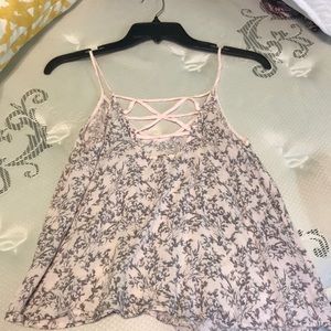 Flowy printed crop tank